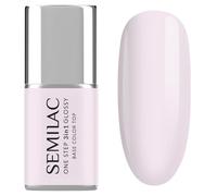 SEMILAC One Step 3in1 253 Natural Pink Gel Nail Polish 11 ml - UV LED Nail Colour - Base Colour Top Coat in One -Long Lasting and Easy At Home Manicure - Glossy Finish, Quick Gel at Home
