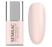 SEMILAC One Step 3in1 253 Rose Beige Gel Nail Polish 11 ml - UV LED Nail Colour - Base Colour Top Coat in One -Long Lasting and Easy At Home Manicure - Glossy Finish, Quick Gel at Home