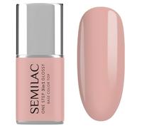 SEMILAC One Step 3in1 256 Pale Beige Gel Nail Polish 11 ml - UV LED Nail Colour - Base Colour Top Coat in One -Long Lasting and Easy At Home Manicure - Glossy Finish, Quick Gel at Home