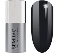 Semilac One Step Gel Polish 5ml - UV/LED Gel Nail Polish - Long-Lasting, No Base Coat Needed, Quick-Drying & Easy Removal Perfect For Manicure and Pedicure - 190 The Black