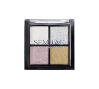 SEMILAC Pressed Chrome Nail Powder Palette - Chrome Powder for Nails with 4 Colors: White, Silver, Rose Gold, and Gold - Easy and Practical to Use For Clean Designs