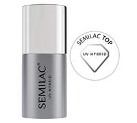 Semilac Top Nail Polish - Professional UV LED Shiny Gloss Top Coat Soak Off Gel Nail for Color Protection. Transparent & Easy to Apply, Crack Resistant & Quick Drying
