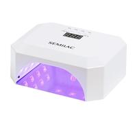 Semilac 48/24W LED UV Lamp for Gel Nails | Nail Dryer with 4 Curing Times, Digital Display, Detachable Base for Easy Manicure & Pedicure, Motion Sensor