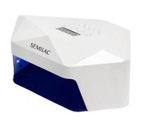 Semilac 54/36 W LED UV Lamp for Gel Nails. Diamond Shape Nails Dryer with 4 Curing Times, Digital Display, Detachable Base for Easy Manicure & Pedicure. Fast Drying.