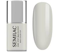 S110 Semilac UV Nail Polish 3-in-1 One Step Glossy The White 7 ml - White UV Gel Nail Polish with Base & Top Coat | High Gloss & 21 Days Hold | Easy to Use without Chipping