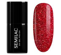 Semilac UV Nail Polish 318 Burgundy Red Glitter 7 ml