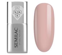 Semilac UV Nail Polish Base Coat Care Base 7 ml - Strengthening Nail Base with Keratin, Biotin & Vitamin E - For Brittle, Soft & Thin Nails - Beige/Rose Tone