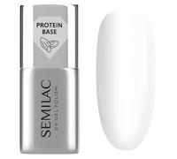 Semilac UV Nail Polish Extend Protein Base 7 ml - Transparent UV Base with Almond Protein for Nail Extension & Strengthening the Nail Plate