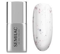 Semilac UV Nail Polish Top Coat T22 Flower Flakes 7 ml - Glittering Flakes, Holo Effect, No Dispersion Layer, For UV & Gel Nails