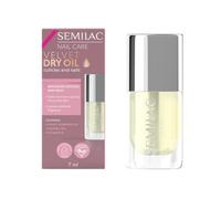 Semilac Velvet Dry Oil - Nourishing Dry Oil for Cuticles & Nails, with Almond Oil & Vitamin E, Vegan, 7 ml