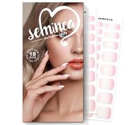 SEMINCA Semi Cured Gel Nail Strips-Multi-Size Semi Gel Press On Nails Stickers for Large/Medium/Small Nail Beds,No Damage Removal Works with Any UV/LED Lamps(Cherry Blossom Ombre)