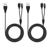 Seminer 2in1 Charger Compatible with Garmin Fenix 5 5S 5X Plus 6 6S 6X Pro 7 7S 7X, Forerunner 45 45S 245, Charging Cable for Shokz Openrun/Openrun Pro/Opencomm/OpenRun Mini(2 Pack)