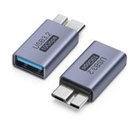 Seminer Micro B Male to USB Female Adapter(2 Pack), Micro B to USB3.0 Female Data Adapter Short Converter Adaptor for Computers, Laptops, External Hard Drives