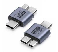 Seminer Micro B to USB C Adapter(2 Pack), Micro B Male to USB C Male Data Adapter Short Converter Adaptor for Computers, Laptops, External Hard Drives