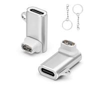 Seminer Type-C Charger Adapter for COROS PACE Pro Smart Watch (2 Pack), USB C Charging Converter (Silver)