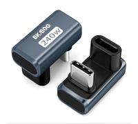 Seminer USB C Adapter 80Gbps(2 Pack),U Shape USB-C Male to Type-C Female Connector with PD 240W/80 Gbps, USBC Extender for Steam Deck, Switch, Laptop, Tablet, Phone