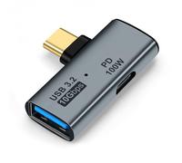 Seminer USB C OTG Adapter, Type C 100W PD Charging and USB 3.0 Splitter Charger Compatible for iPhone 15 Pro Max, Google TV Chromecast 2020, MacBook, Samsung Galaxy S22/S23