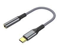 Seminer USB C to 3.5 mm Headphone Jack Adapter, USB Type C to 3.5mm Female Digital Audio Adapter Stereo Earphone Connector Compatible with Samsung Galaxy, Huawei P40 / P30 Pro, Xiaomi, Gray
