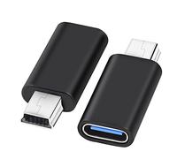 Seminer USB C to Mini USB Adapter (2 Pack), Type C (Female) to Mini USB 2.0 (Male) Convert Connector, USB Mini to USB C Adapter Compatible with Digital Cameras, Computer, GPS etc (Black)
