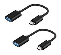 Seminer USB C to USB 2.0 Adapter (2 Pack), USB Type C Male to USB Female Adapter, Type-C OTG Cable Connector Compatible with MacBook 2019/2018/2017, Samsung Galaxy S20/S20+ and More (Black)