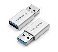 Seminer USB Data Blocker(2 Pack), Anti Juice Jacking, for Charge Only, USB Defender, Refuse Hacking-Silver