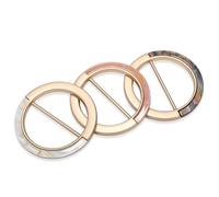 SEMINI 3Pcs Silk Scarf Ring Clip T-Shirt Tie Clips, 1.75 in Inner, Style 3 | Elegant Clasp for Women, Fit Silk Scarves, Shirt Waist Buckle Daily Fashion Decor