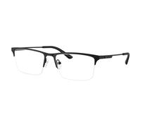 Semirimless Rectangular Optical Frame - unisex - Emporio Armani - Glasses - Black - 57 MM - Accessories 57 MM