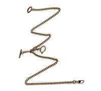 Semiter 【Mother's Day】 Waistcoat Chain, 44cm Watch Chain Link Retro Vintage Metal Pocket Watch Chain Link Classic Antique Gift(Bronze)