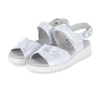 Semler C7085031/010 SP Women's Flat Sandals Suede Leather in Silver Size 36.5, White, 5.5 UK