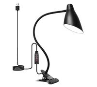Semlos 38 LED Clip on Light, USB Desk Light, Reading Lamp for Bedroom Tabletop, 3 Color Modes 10 Dimming Brightness Desk Lamps, Adjustable Gooseneck, Auto Off