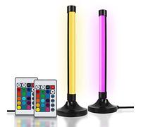 Semlos RGB LED Lights for Bedroom 20CM 2 Pieces, Colour Changing Led Strip Lights with Remote, TV Backlight USB Base, Home Decor Accessories for Wall, Ceiling, Room, Home Decoration