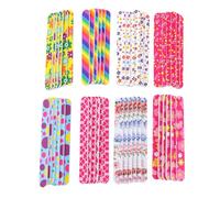 Semme 48 Pack Nail File Strips Colorful Emery Boards Nail Files Reusable EVA Thin Buffing Polishing Files for Manicure and Pedicure