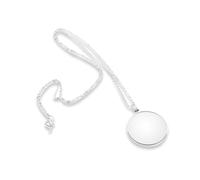 Semme 5X Necklace Magnifier - Portable Jewelry Monacle with 46cm Zinc Alloy Chain for Reading Crafts Needlework Jewelry Hobbies(Silver)