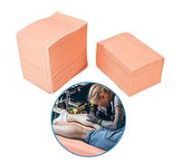 Semme Disposable Waterproof Mat, 125Pcs Tattoo Table Mats Leak-Proof Clean Tablecloths Underpad Beauty Parlor Tattoo Protector Pad Sheet(Orange)