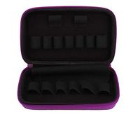 Semme Hard Shell Essential Oil Storage Bag 16 Slots | Holds nine 5ml and seven 10ml bottles shockproof hard case portable for travel home aromatherapy use protective box