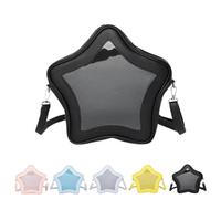 semmoi Ita Bag, Kawaii Star-Shaped Backpack - Large Capacity, Waterproof, Lightweight, Cross-body Bag, Black