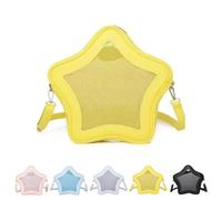 semmoi Ita Bag, Kawaii Star-Shaped Backpack - Large Capacity, Waterproof, Lightweight, Cross-body Bag, Yellow, Large