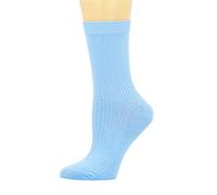 SEMOHOLLI Women's Super Soft Combed Cotton Socks, 3-Pairs - Blue, Large