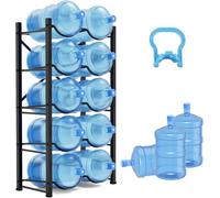 Semoprus 5 Gallon Water Bottle Holder for 10 Bottles, 5 Tiers Double Row Water Jug Holder, Detachable Heavy Duty Water Jug Stand, Water Jug Rack for Office, Kitchen, Garages, Restaurant, and Gym