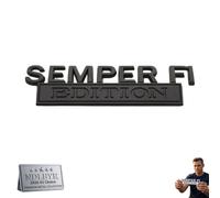 Semper FI Edition Car Emblem Metal Badge Veteran Military Metal Side Emblem Sticker Universal Auto Decal for Fender Tailgate Bumper Compatible with Cars Trucks SUV Exterior Accessories(Black)