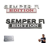 Semper FI Edition Car Emblem Metal Badge Veteran Military Metal Side Emblem Sticker Universal Auto Decal for Fender Tailgate Bumper Compatible with Cars Trucks SUV Exterior Accessories(Mix2a)