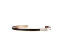 Semper.L Tri-Color Enamel Cuff Bangle Bracelet - Adjustable Oval Shape, Unisex Jewelry for Women and Men, Stainless Steel Polished Finish, Beautiful Jewelry Gift Box (Mondrian - Rose Gold