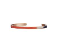 Semper.L Tri-Color Enamel Cuff Bangle Bracelet - Adjustable Oval Shape, Unisex Jewelry for Women and Men, Stainless Steel Polished Finish, Beautiful Jewelry Gift Box (Mondrian BR - Rose Gold