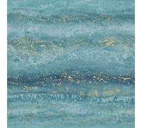 Semper Marble Effect Wallpaper Muriva Teal One Size