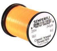 Semperfli Classic Waxed Fly Tying Thread (Fl. Orange, 8/0)