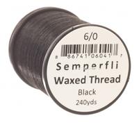 SemperFli Classic Waxed Thread 240yd - 6/0 Black
