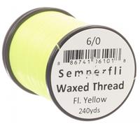 SemperFli Classic Waxed Thread 240yd - 6/0 Fluoro Yellow