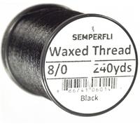 SemperFli Classic Waxed Thread 240yd - 8/0 Black