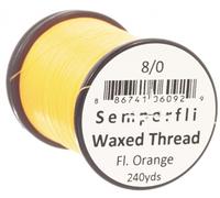 SemperFli Classic Waxed Thread 240yd - 8/0 Fluoro Orange