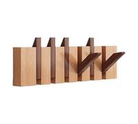 Sempidka Coat Rack Wall Mounted Rustic Wooden Clothes Hanger Space-Saving Entryway Wall Coat Rack for Coats Jackets Hats